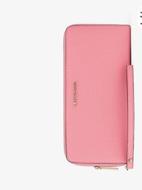 MICHAEL KORS JST Lg Pebbled Leather Continental Wristlet Wallet 
Carnation 
NWT